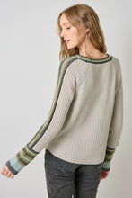 Mystree Raglan Sleeve Sweater Top - Sea foam, Stone Or Black