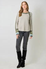 Mystree Raglan Sleeve Sweater Top - Sea foam, Stone Or Black