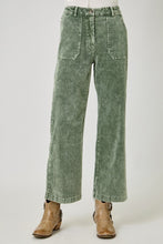 Mystree Washed Corduroy Trousers - Washed Green or Washed Black
