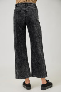 Mystree Washed Corduroy Trousers - Washed Green or Washed Black