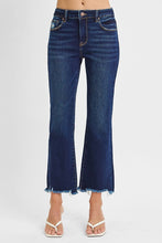 Risen High Rise Crop Straight Slim Jeans - Dark