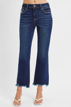 Risen High Rise Crop Straight Slim Jeans - Dark