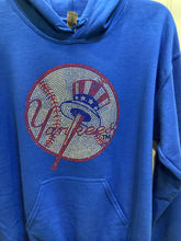 Royal Blue Hooded Sweatshirt with Bling