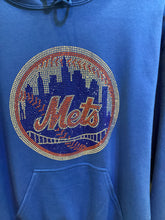 Royal Blue Hooded Sweatshirt with Bling