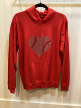 Red Hooded Sweatshirt with Bling