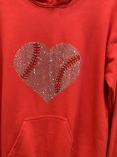 Red Hooded Sweatshirt with Bling