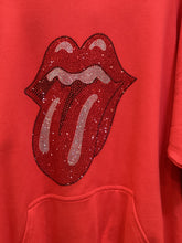 Red Hooded Sweatshirt with Bling