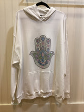 White Hooded Sweatshirt with Bling