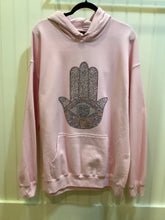 Light Pink Hooded Sweatshirt with Bling