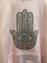 Light Pink Hooded Sweatshirt with Bling