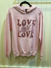 Light Pink Hooded Sweatshirt with Bling