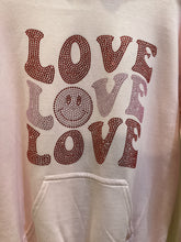 Light Pink Hooded Sweatshirt with Bling