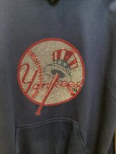 Navy Hooded Sweatshirt with Bling