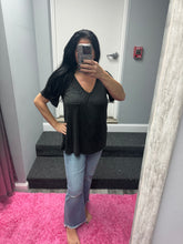 POL V-neck short sleeve chest pocket slub knit tee - Assorted Colors