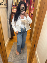 VERVET by Flying Monkey High Rise Drawstring Waistband Wide Leg Jeans - Reassure