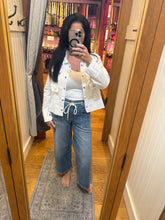 VERVET by Flying Monkey High Rise Drawstring Waistband Wide Leg Jeans - Reassure