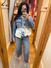 Vervet by Flying Monkey Classic Crop Jacket W Bottom Bleach Detail