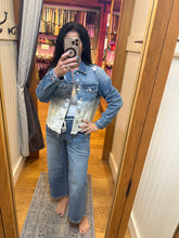 Vervet by Flying Monkey Classic Crop Jacket W Bottom Bleach Detail