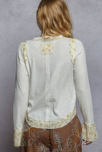 POL V-neck long sleeve regular fit top in rib - Assorted Colors