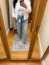 VERVET by Flying Monkey Mid Rise Frayed Hem Ankle Wide Leg Jeans