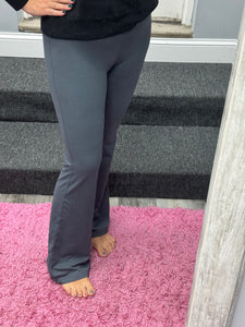 FLARED YOGA PANTS - BLACK OR TITANIUM