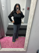 FLARED YOGA PANTS - BLACK OR TITANIUM
