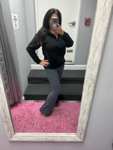 FLARED YOGA PANTS - BLACK OR TITANIUM