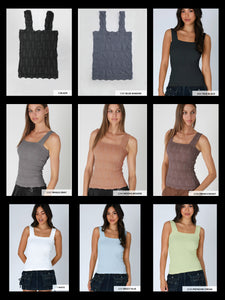 Nikibiki Lace Textured Square Top - Assorted Colors
