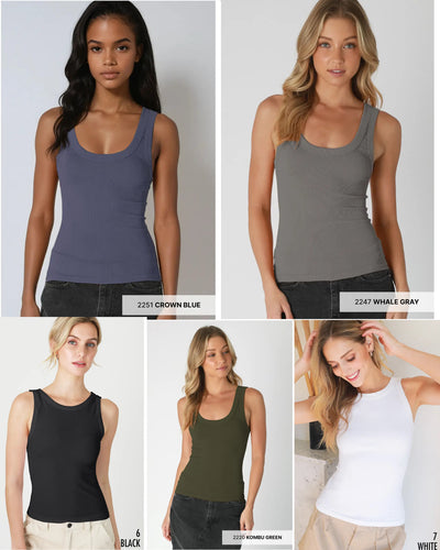 Nikibiki Reversible Ribbed Tank Top - Assorted Colors