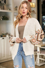 Multi Color Sleeve Crochet Cardigan - Black or Off White