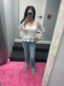 EVERYDAY CROCHET TOP - BLACK, BEIGE and WHITE