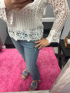 EVERYDAY CROCHET TOP - BLACK, BEIGE and WHITE