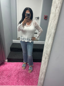 EVERYDAY CROCHET TOP - BLACK, BEIGE and WHITE
