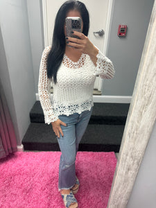EVERYDAY CROCHET TOP - BLACK, BEIGE and WHITE