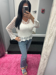 EVERYDAY CROCHET TOP - BLACK, BEIGE and WHITE