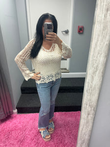 EVERYDAY CROCHET TOP - BLACK, BEIGE and WHITE