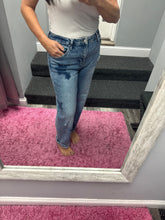 Risen Mid Rise Boyfriend Star Shadow Detail Cuffed Jeans