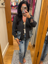 Denim Pockets Cardigan - Charcoal, Beige or Light Grey