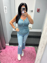 WASHED RIBBED SCOOP NECK TANK TOP - ASSORTED COLORS