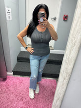 WASHED RIBBED SCOOP NECK TANK TOP - ASSORTED COLORS