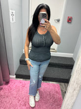 WASHED RIBBED SCOOP NECK TANK TOP - ASSORTED COLORS