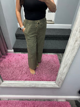 WASHED LINEN ELASTIC BAND WAIST CARGO PANTS - ASSORTED COLORS
