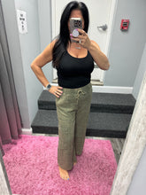 WASHED LINEN ELASTIC BAND WAIST CARGO PANTS - ASSORTED COLORS