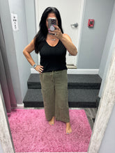 WASHED LINEN ELASTIC BAND WAIST CARGO PANTS - ASSORTED COLORS
