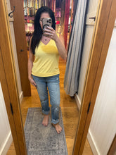 Luxeair Ribbed Relaxed V-Neck Tank Top- Assorted Colors