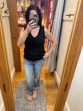 Luxeair Ribbed Relaxed V-Neck Tank Top- Assorted Colors