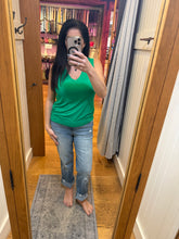 Luxeair Ribbed Relaxed V-Neck Tank Top- Assorted Colors