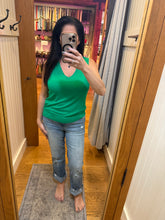 Luxeair Ribbed Relaxed V-Neck Tank Top- Assorted Colors