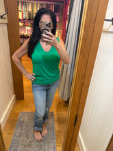 Luxeair Ribbed Relaxed V-Neck Tank Top- Assorted Colors