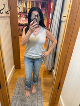 Luxeair Ribbed Relaxed V-Neck Tank Top- Assorted Colors